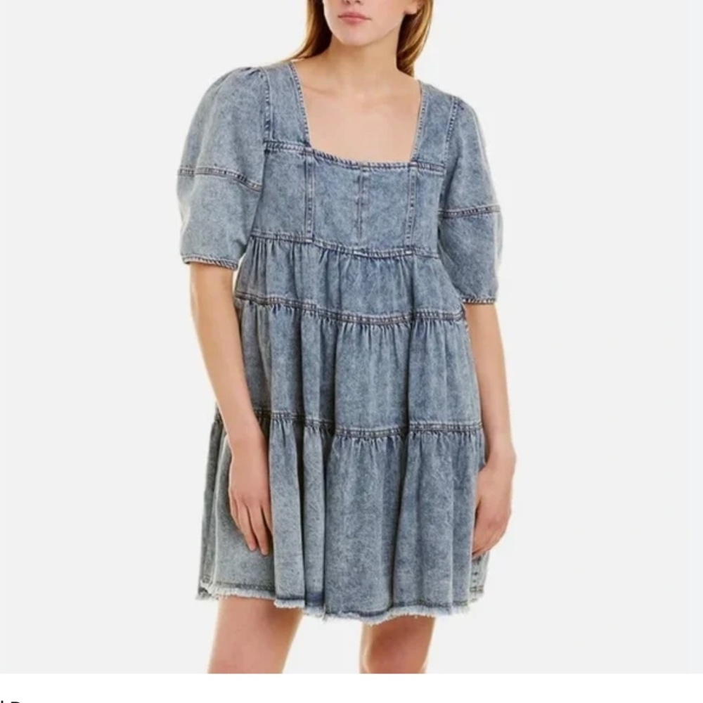 En Saison Denim Babydoll Dress S